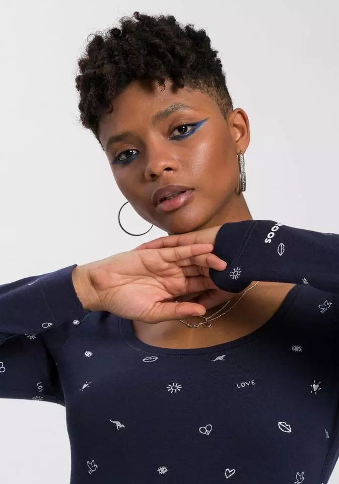 KangaROOS Langarmshirt (Packung, 2er-Pack) im Doppelpack 1x uni + 1x bedruckt - NEUE KOLLEKTION Weiß-schwarz, Marine-hellgrau-meliert 11 KangaROOS Langarmshirt (Packung, 2er-Pack) im Doppelpack 1x uni + 1x bedruckt - NEUE KOLLEKTION Weiß-schwarz, Marine-hellgrau-meliert – Bild 11