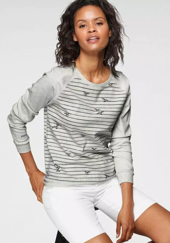 KangaROOS Sweatshirt mit modischem Möven-Streifen-Mix - NEUE KOLLEKTION 1 KangaROOS Sweatshirt mit modischem Möven-Streifen-Mix - NEUE KOLLEKTION