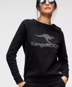 KangaROOS Sweater mit großem Label-Print vorne Hellgrau-meliert, Blau, Wei&szlig;, Schwarz -KangaROOS Verkaufsladen 9674e829 99a5 5b61 afa7 f17cc2457d41