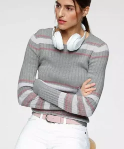 KangaROOS Rundhalspullover im stilvollem Streifen-Design Hellgrau-weiß-rosa, Rot-marine-weiß 14 KangaROOS Rundhalspullover im stilvollem Streifen-Design Hellgrau-weiß-rosa, Rot-marine-weiß -KangaROOS Verkaufsladen 976f8d31 70fe 5147 b4f1 2b398a3d10c6