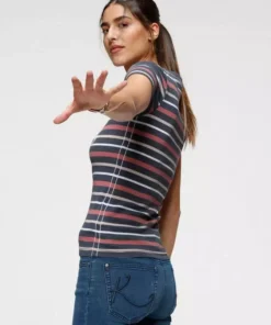 KangaROOS T-Shirt in schönem Streifenmix mit Frontdruck -KangaROOS Verkaufsladen 98444812 bca9 5743 bfa3 fb8d104d026f