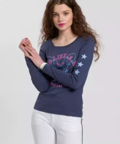 KangaROOS Langarmshirt mit Känguru-Front-Print Blau, Pink, Bedruckt-wei&szlig;, Schwarz-bedruckt -KangaROOS Verkaufsladen 98483b2a 86e4 5b87 87db ad473f515504