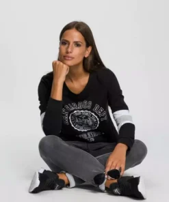 KangaROOS Sweatshirt mit sportlichen Kontrasteinsätzen am Ärmel Schwarz, Marine-bedruckt, Gr&uuml;n -KangaROOS Verkaufsladen 9951ffd8 8670 5e47 8f2f 46052123f358