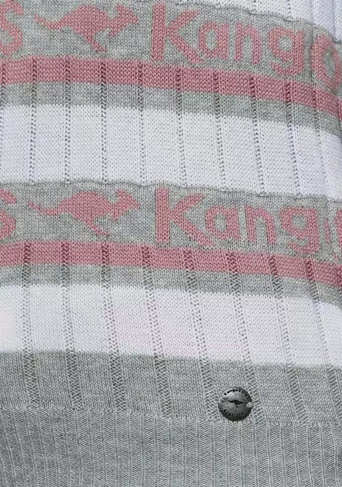 KangaROOS Rundhalspullover im stilvollem Streifen-Design Hellgrau-weiß-rosa, Rot-marine-weiß 6 KangaROOS Rundhalspullover im stilvollem Streifen-Design Hellgrau-weiß-rosa, Rot-marine-weiß – Bild 6