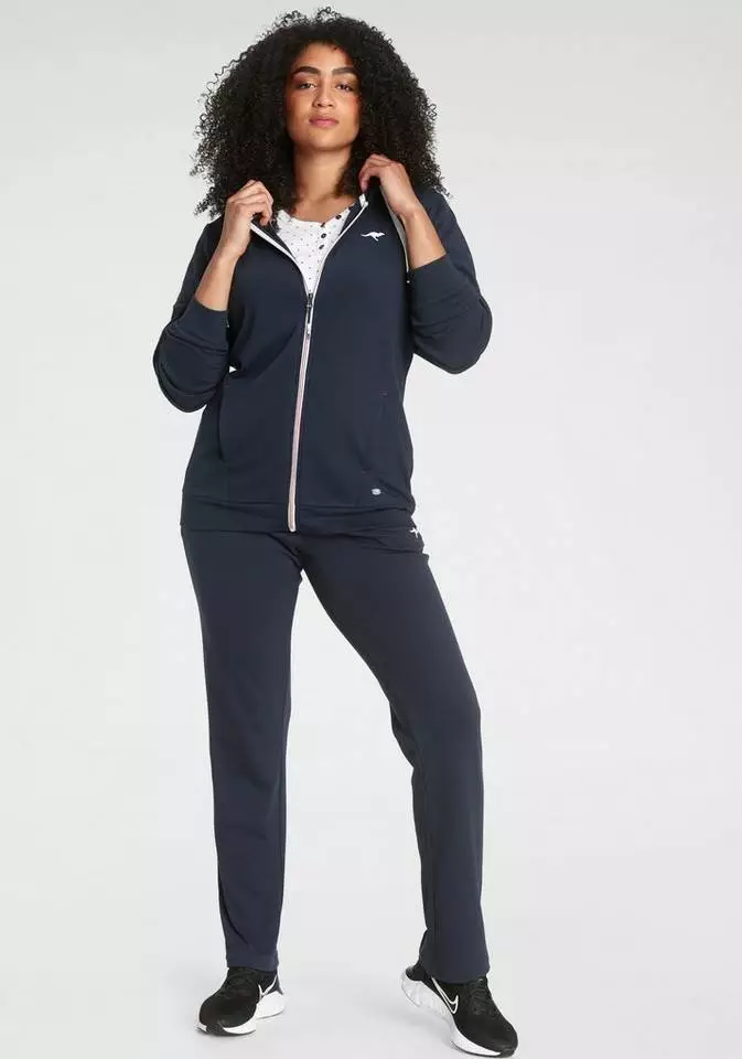 KangaROOS Jogginganzug (Set, 2-tlg), Große Größen Marine, Aubergine-schwarz 6 KangaROOS Jogginganzug (Set, 2-tlg), Große Größen Marine, Aubergine-schwarz – Bild 6