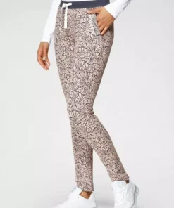 KangaROOS Loungehose mit modischem Allover-Druck und elastischem Bund - NEUE KOLLEKTION Schwarz-weiß, Jeansblau-rosa