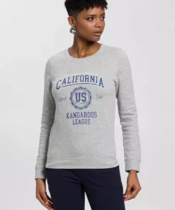 KangaROOS Sweater mit collem Frontprint im College-Look - NEUE KOLLEKTION