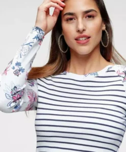 KangaROOS Langarmshirt im angesagtem Mustermix Schwarz, Wei&szlig;-marine-gestreift, Himbeere -KangaROOS Verkaufsladen 9d170dba 87c3 5755 9411 79bd753e7e28