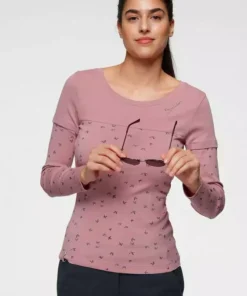 KangaROOS 2-in-1-Langarmshirt mit modischem Uni + Allover-Druck Mix - NEUE KOLLEKTION Mauve, Schwarz, Marine -KangaROOS Verkaufsladen a1de0103 eb4c 556a 9b6b 2a323bd69afa