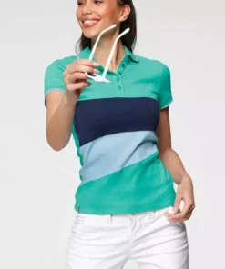 KangaROOS Poloshirt mit Colorblocking Hummer-blau, Grün-marine, Marine-grün-weiß, Weiß-rot-marine