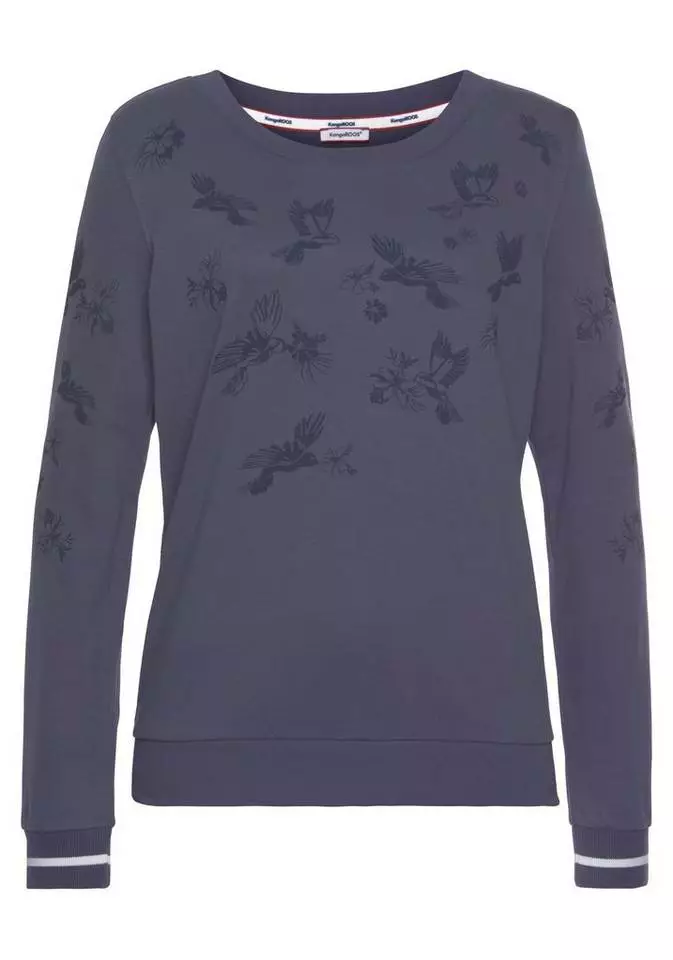 KangaROOS Sweatshirt mit modischem Vögel-Allover-Druck - NEUE KOLLEKTION 4 KangaROOS Sweatshirt mit modischem Vögel-Allover-Druck - NEUE KOLLEKTION – Bild 4