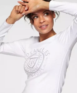 KangaROOS Rundhalsshirt mit großem Logodruck im Collage-Look Hellgrau-meliert, Wei&szlig; -KangaROOS Verkaufsladen a78ad47c 8705 5714 871d d5005e21469b