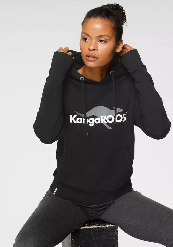 KangaROOS Hoodie mit coolem Logo-Front-Print - NEUE KOLLEKTION Schwarz, Himbeere 9 KangaROOS Hoodie mit coolem Logo-Front-Print - NEUE KOLLEKTION Schwarz, Himbeere – Bild 9