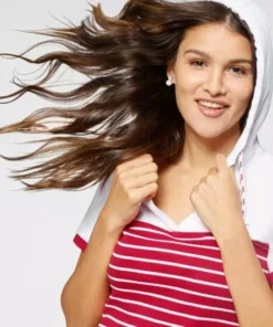 KangaROOS Shirtkleid mit cooler Kapuze Wei&szlig;-marine-gestreift, Schwarz-wei&szlig;-geringelt, Wei&szlig;-rot-geringelt -KangaROOS Verkaufsladen ad345218 677a 5912 ab69 19b44c0ac202