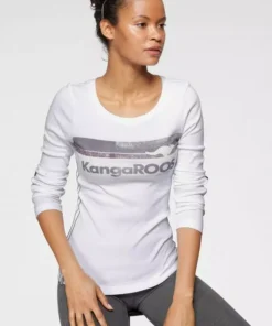 KangaROOS Print-Shirt mit Turn-up Ärmeln und collem Front-Druck