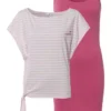 KangaROOS Jerseykleid (Set, 2-tlg., mit T-Shirt) für einen sommerlichen Kombi-Look Blau-wei&szlig;-marine, Schwarz | grau-wei&szlig;-gestreift, Rosa-wei&szlig;-himbeere