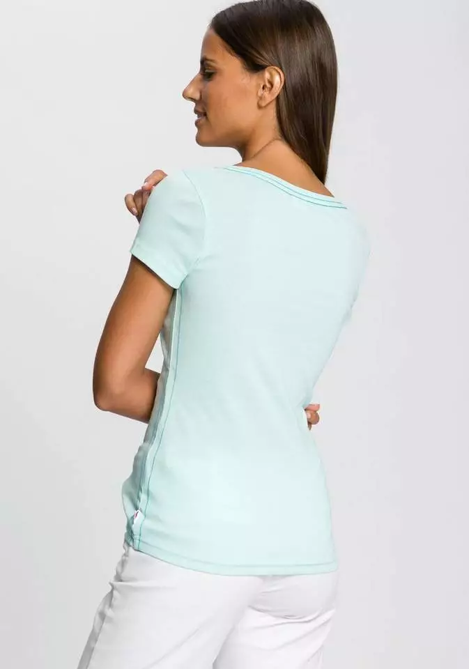 KangaROOS T-Shirt mit großem Retro Label-Druck vorne Weiß, Schwarz, Türkis, Marine 2 KangaROOS T-Shirt mit großem Retro Label-Druck vorne Weiß, Schwarz, Türkis, Marine – Bild 2