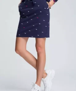 KangaROOS Minirock mit Minimal-Print von Vögeln oder süßen Herzen Rosa, Schwarz-wei&szlig;, Anthrazit-meliert, Marine-wei&szlig;