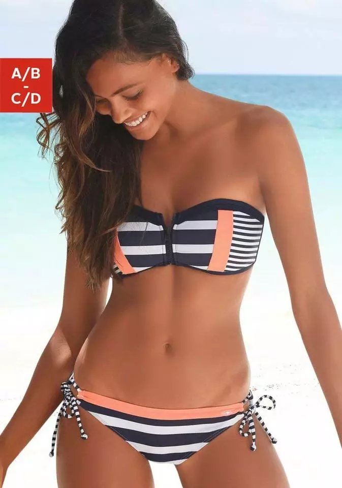 KangaROOS Bandeau-Bikini-Top »Anita«, mit Reißverschluss zwischen den Cups Marine-weiß, Schwarz-weiß 6 KangaROOS Bandeau-Bikini-Top »Anita«, mit Reißverschluss zwischen den Cups Marine-weiß, Schwarz-weiß – Bild 6