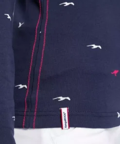 KangaROOS Langarmshirt mit hanseatischem Alloverdruck - NEUE KOLLEKTION Rosa-meliert, Marine -KangaROOS Verkaufsladen b4f290ea e056 5a2f 8f6a c95b5c5344b3