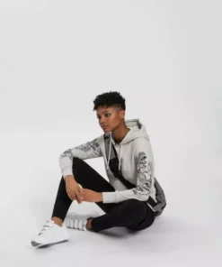 KangaROOS Hoodie mit tollem Floral-Print - NEUE KOLLEKTION Ecru-meliert, Graublau -KangaROOS Verkaufsladen b503d731 cbe7 5306 8dfc 14a4e7132e24