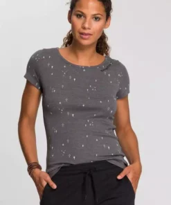 KangaROOS T-Shirt mit süßem Logoschriftzug am Halsausschnitt