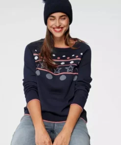 KangaROOS Jacquardpullover mit sportiven Raglan-Ärmeln Marine, Schwarz -KangaROOS Verkaufsladen b6464f06 f222 5936 b147 1623e80ea726