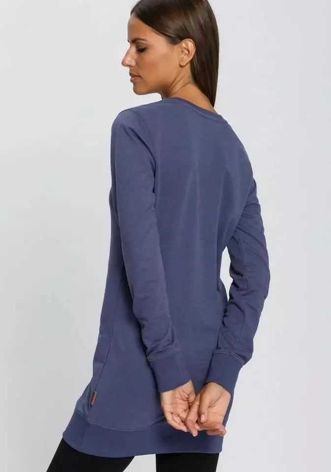 KangaROOS Longsweatshirt mit silver-foil-logo-print auf der Brust - NEUE KOLLEKTION Schwarz, Blau-meliert, Mauve-meliert 2 KangaROOS Longsweatshirt mit silver-foil-logo-print auf der Brust - NEUE KOLLEKTION Schwarz, Blau-meliert, Mauve-meliert – Bild 2