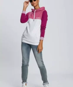 KangaROOS Kapuzensweatshirt mit modischer Kombination aus Color-Blocking und Streifen Beere-rose, Marine-nachtblau, Schwarz-weiß-hellgrau-meliert -KangaROOS Verkaufsladen b8c1f8ce 4005 599e a1e7 6354033e6c42