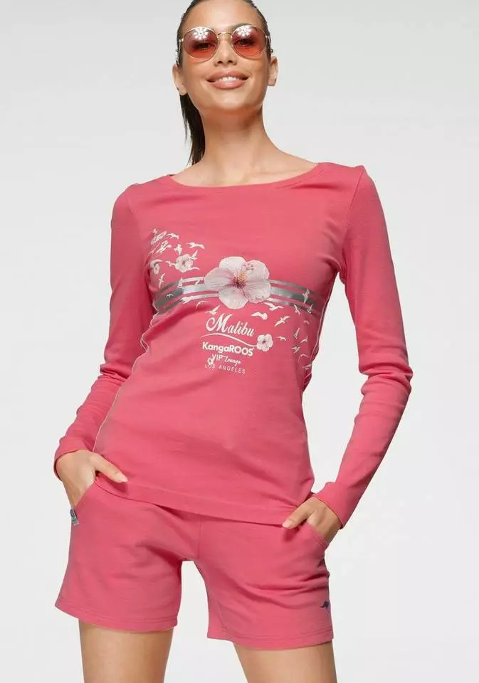 KangaROOS Longsleeve mit großem Druck im Metallic-Design Marine-meliert, Hellgrau-meliert, Weiß, Schwarz 7 KangaROOS Longsleeve mit großem Druck im Metallic-Design Marine-meliert, Hellgrau-meliert, Weiß, Schwarz – Bild 7