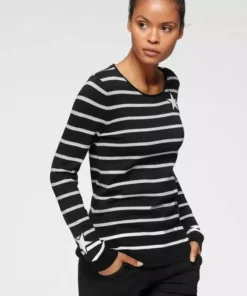 KangaROOS Streifenpullover mit kontrastfarbigen, aufgenähten Sternen Schwarz-grau-wollwei&szlig;-gestreift, Blau-wei&szlig;-rosa-gestreift, Wollwei&szlig;-blau-hellpink-gestreift -KangaROOS Verkaufsladen c0898de9 2223 5357 bc58 d9523a649c00