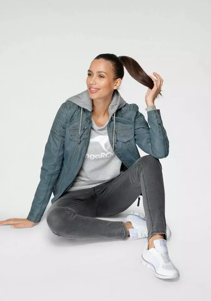 KangaROOS Lederjacke mit Kapuze aus Shirt-Ware Graublau-washed, Schwarz-washed, Stone-washed 7 KangaROOS Lederjacke mit Kapuze aus Shirt-Ware Graublau-washed, Schwarz-washed, Stone-washed – Bild 7