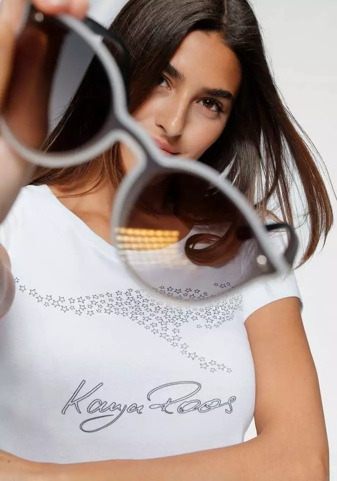 KangaROOS T-Shirt mit großem Label-Druck Schwarz, Anthrazit-bedruckt, Grün, Weiß-bedruckt 3 KangaROOS T-Shirt mit großem Label-Druck Schwarz, Anthrazit-bedruckt, Grün, Weiß-bedruckt – Bild 3