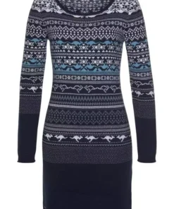 KangaROOS Strickkleid im kontrastreichen Norweger-Design Schwarz-wei&szlig;-gemustert, Blau-wei&szlig;-gemustert -KangaROOS Verkaufsladen c4cdafec b196 5194 b92b 40548bde4176