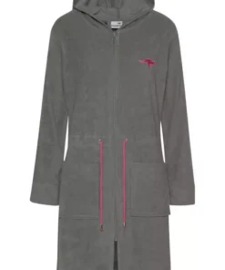 Damenbademantel »Kira«, KangaROOS, mit Reißverschluss und Bindekordel Grau-pink, Blau-neongr&uuml;n -KangaROOS Verkaufsladen c5b04804 d964 5f83 8271 4206fef169a3