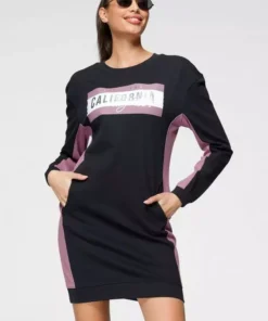 KangaROOS Sweatkleid mit großem Logodruck und kontrastfarbenen Einsätzen - NEUE KOLLEKTION Weiß, Schwarz -KangaROOS Verkaufsladen c750335d 7526 53aa 95a8 683397b09a40