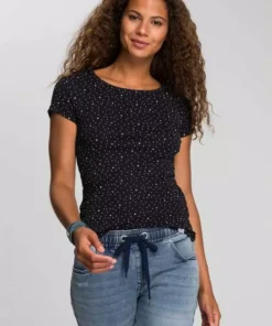 KangaROOS T-Shirt im Allover- oder mit Front-Druck Wei&szlig;, Marine-meliert, Koralle, Schwarz