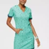 KangaROOS Jerseykleid mit maritimen Anker-Alloverprint Marine, Beere-meliert, T&uuml;rkis