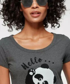 KangaROOS T-Shirt mit niedlichem Pandaprint vorne und hinten Anthrazit-meliert, Marine -KangaROOS Verkaufsladen ca8d9001 4845 55a4 b5ea b1fb42daa85e