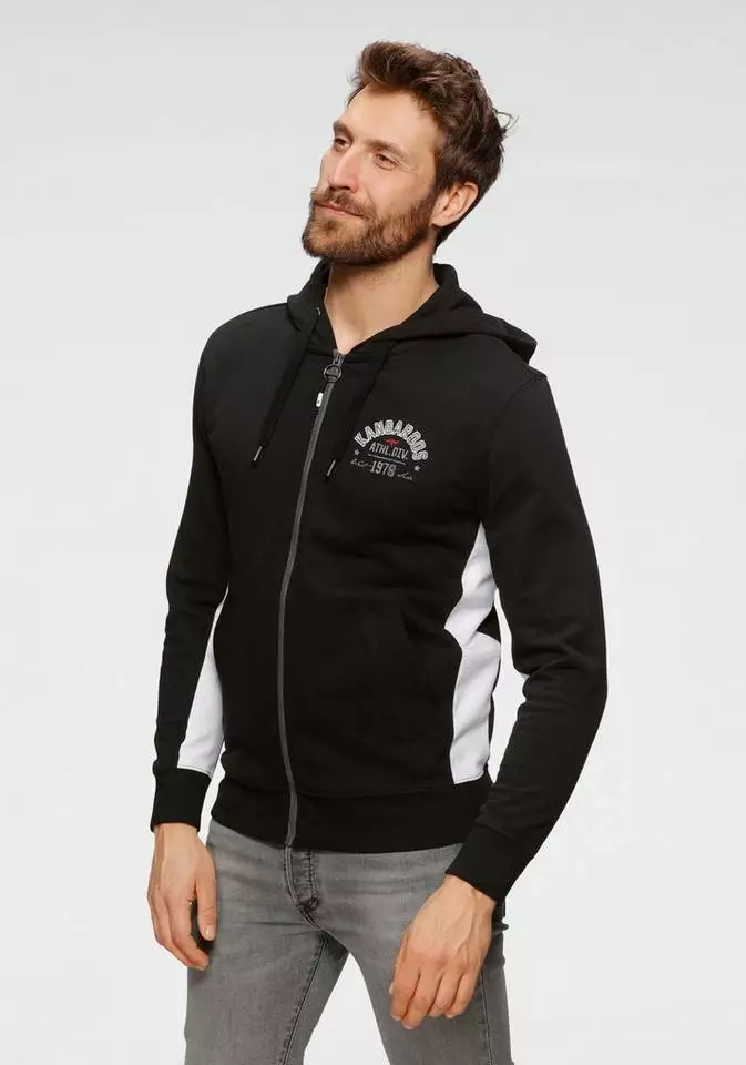 KangaROOS Sweatjacke mit Logoschriftzug 1 KangaROOS Sweatjacke mit Logoschriftzug