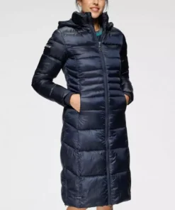 KangaROOS Steppmantel mit abnehmbarer Kapuze Marine, Dunkelgrün, Dunkelgrau, Schwarz