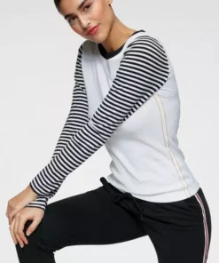 KangaROOS Langarmshirt im modischem Uni-Streifen-Mix Weiß-schwarz-gestreift, Marine-weiß 14 KangaROOS Langarmshirt im modischem Uni-Streifen-Mix Weiß-schwarz-gestreift, Marine-weiß -KangaROOS Verkaufsladen cd3a50d0 d571 5ab1 9c68 6d8ae1b7af96