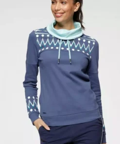 KangaROOS Sweatshirt mit trendigem Druck vorn und an den Ärmeln Rosa-blau-bedruckt, Offwhite-rosa-bedruckt, Blau-mint-bedruckt, Anthrazit-hellgrau-bedruckt