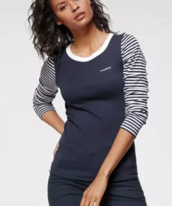 KangaROOS Langarmshirt im modischem Uni-Streifen-Mix Weiß-schwarz-gestreift, Marine-weiß 15 KangaROOS Langarmshirt im modischem Uni-Streifen-Mix Weiß-schwarz-gestreift, Marine-weiß -KangaROOS Verkaufsladen cec1d2d0 1ebe 58c5 a8bb d24177a27d73