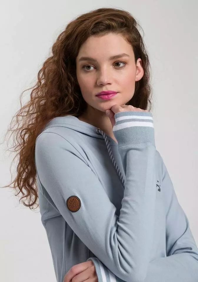 KangaROOS Longsweatshirt mit Kapuze und versteckten Eingrifftaschen - NEUE KOLLEKTION Graublau-meliert, Schwarz 3 KangaROOS Longsweatshirt mit Kapuze und versteckten Eingrifftaschen - NEUE KOLLEKTION Graublau-meliert, Schwarz – Bild 3