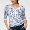 KangaROOS Shirtbluse mit Turn-up Ärmeln und blumigem Allover-Druck - NEUE KOLLEKTION