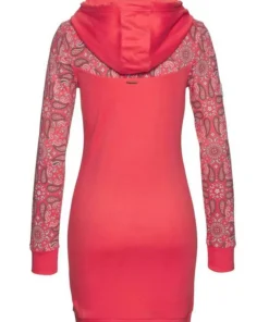 KangaROOS Sweatkleid mit schönem Print im Ärmel- und Brustbereich Hellrot-gemustert, Schwarz-gemustert, Marine-gemustert, Ecru-melange-bedruckt -KangaROOS Verkaufsladen d5cf1418 c7a2 5718 b5b9 98c002b218cd