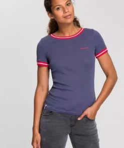 KangaROOS T-Shirt mit modischen Rippenbünchen Schwarz, Blau, Hellgrau-meliert -KangaROOS Verkaufsladen d84f4f33 5fde 50e6 991f 1a17f879edd9