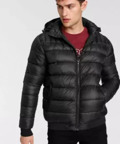 KangaROOS Steppjacke mit abnehmbarer Kapuze Schwarz, Gelb, Blau