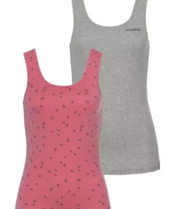KangaROOS Ripptanktop im Doppelpack - 1x uni + 1x bedruckt Marine-wei&szlig;, Wei&szlig;-marine, Himbeere-hellgrau-meliert -KangaROOS Verkaufsladen db147c3a 8cf1 5980 9b27 b8a0bf59f6dc
